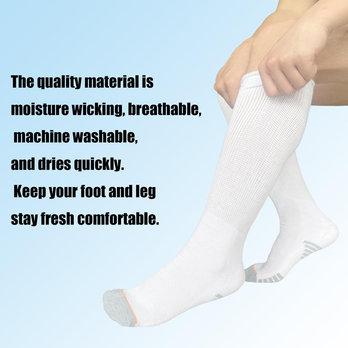 White Walking Boot Socks B507440