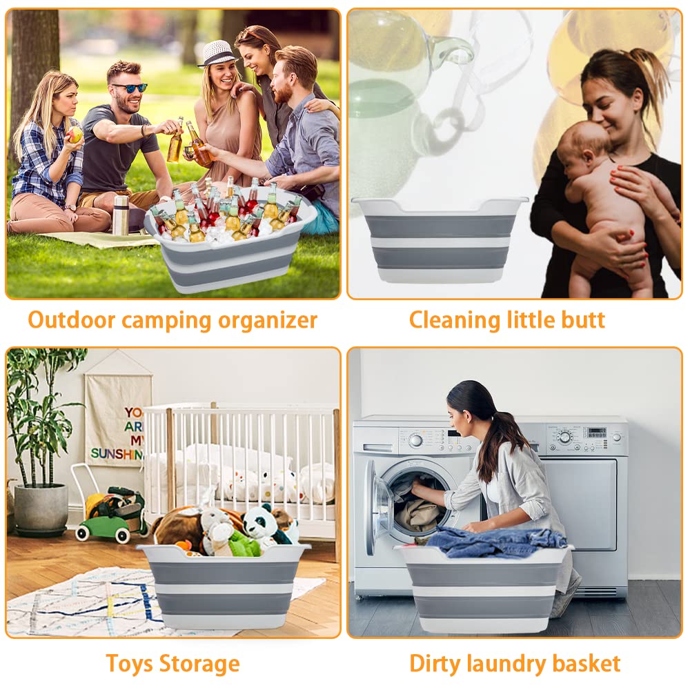 27L Collapsible Pet Bathtub with Drainage Hole I901578