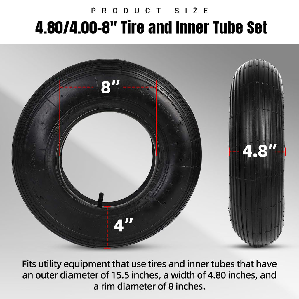 4.80/4.00-8" Tire and Inner Tube Set L12926