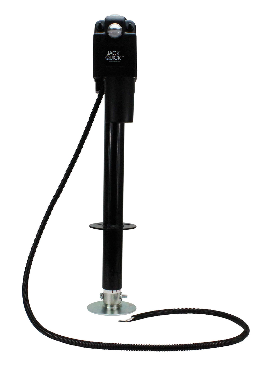 Electric A-Frame Tongue Jack with LED Work Light and Ground Wiring, 3,650 lbs. Capacity, Black H819