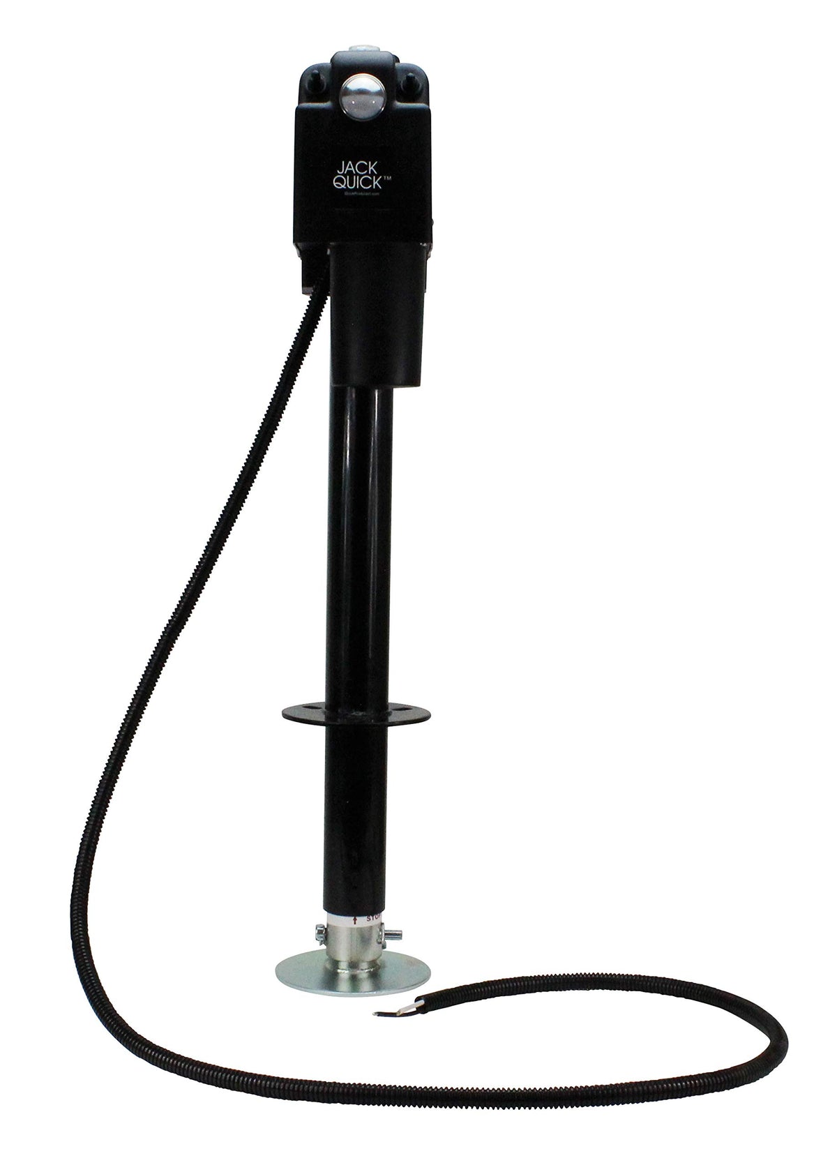 Electric A-Frame Tongue Jack with LED Work Light and Ground Wiring, 3,650 lbs. Capacity, Black H819