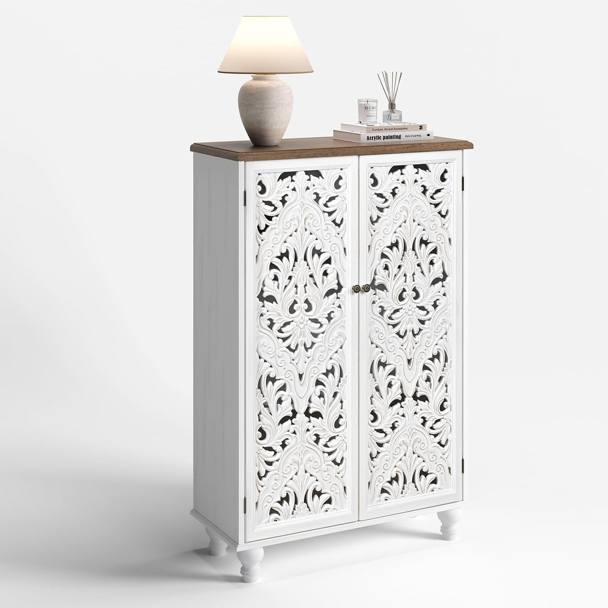 47" Tall Accent Cabinet with Doors & Storage N944