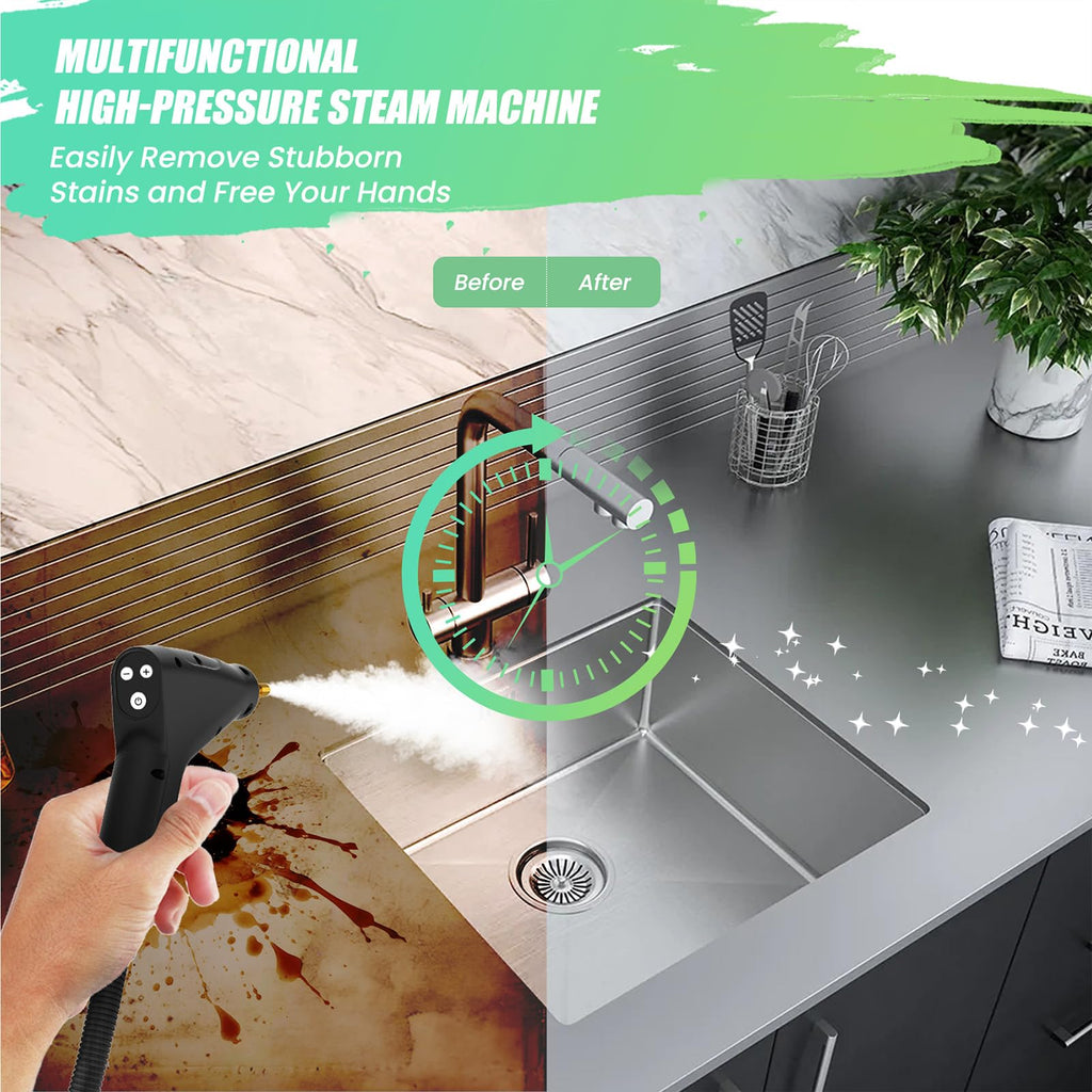 1.2L Portable Handheld Steam Cleaner with 14pcs Accessories B79534