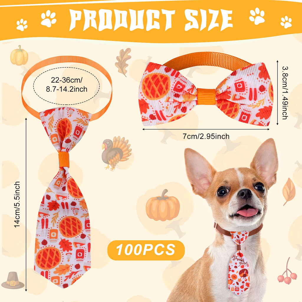 100 Pack Dog Bow Tie Collar Set G66128