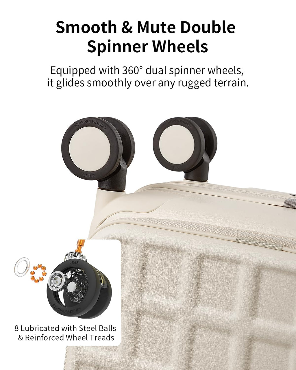 20 Inch Lightweight Hardside Carry On Luggage with Spinner Wheels D1456