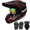 Youth Motorcross Helmet, Kids Dirt Bike Helmets-DOT Approved (Red, X-Large) C8928
