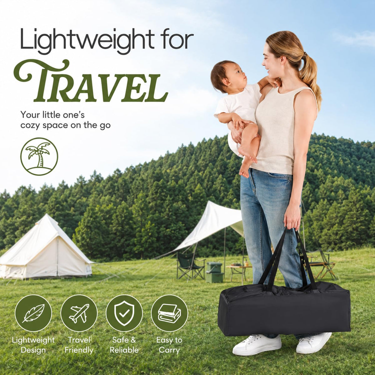 Portable Black Baby Playard G248761