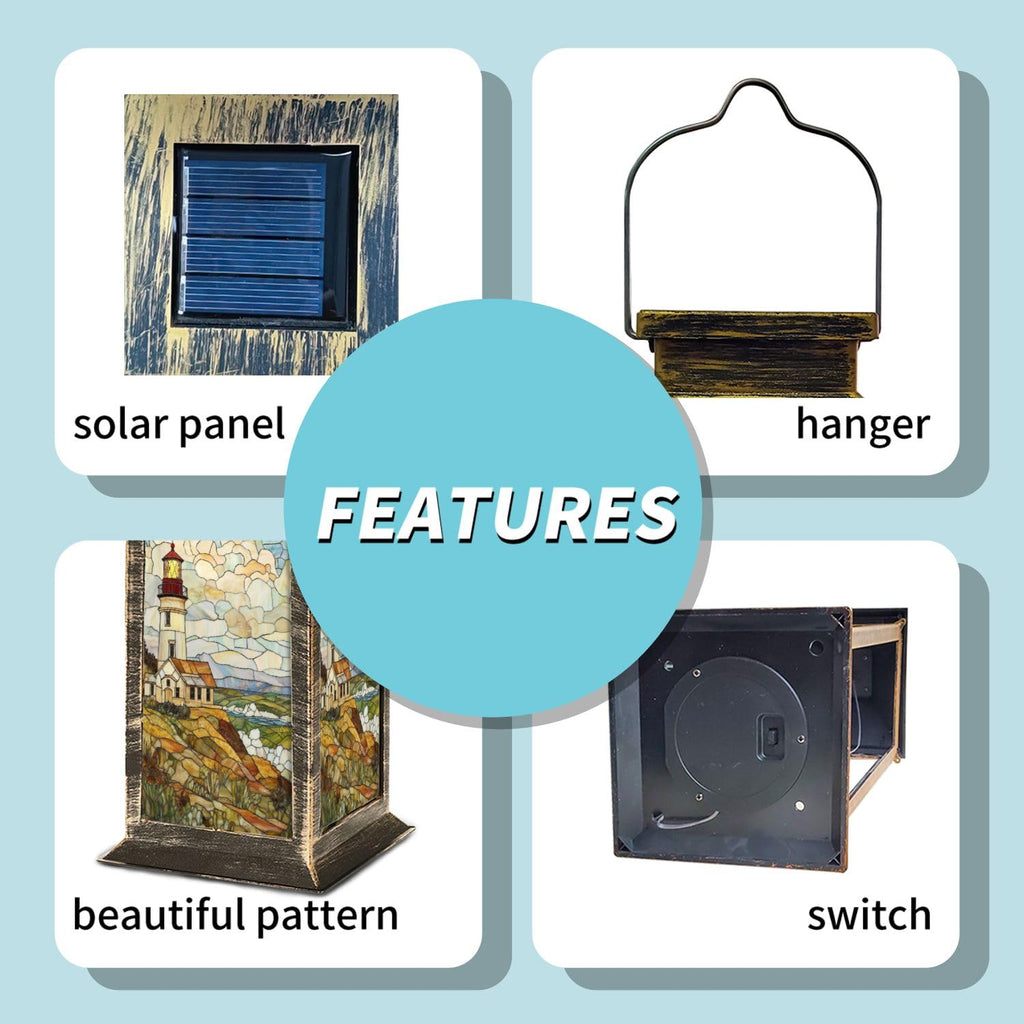Solar Powered Outdoor Waterproof Hanging Lantern 1 Pack E64025