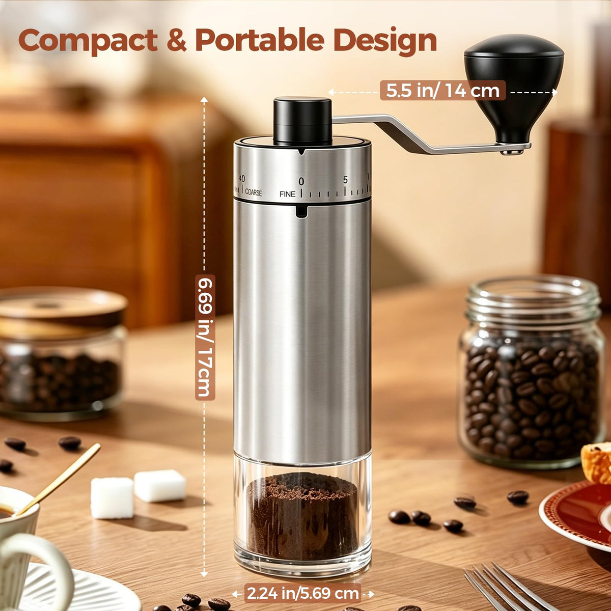 Manual Coffee Grinder with Ceramic Conical Burr Z36633