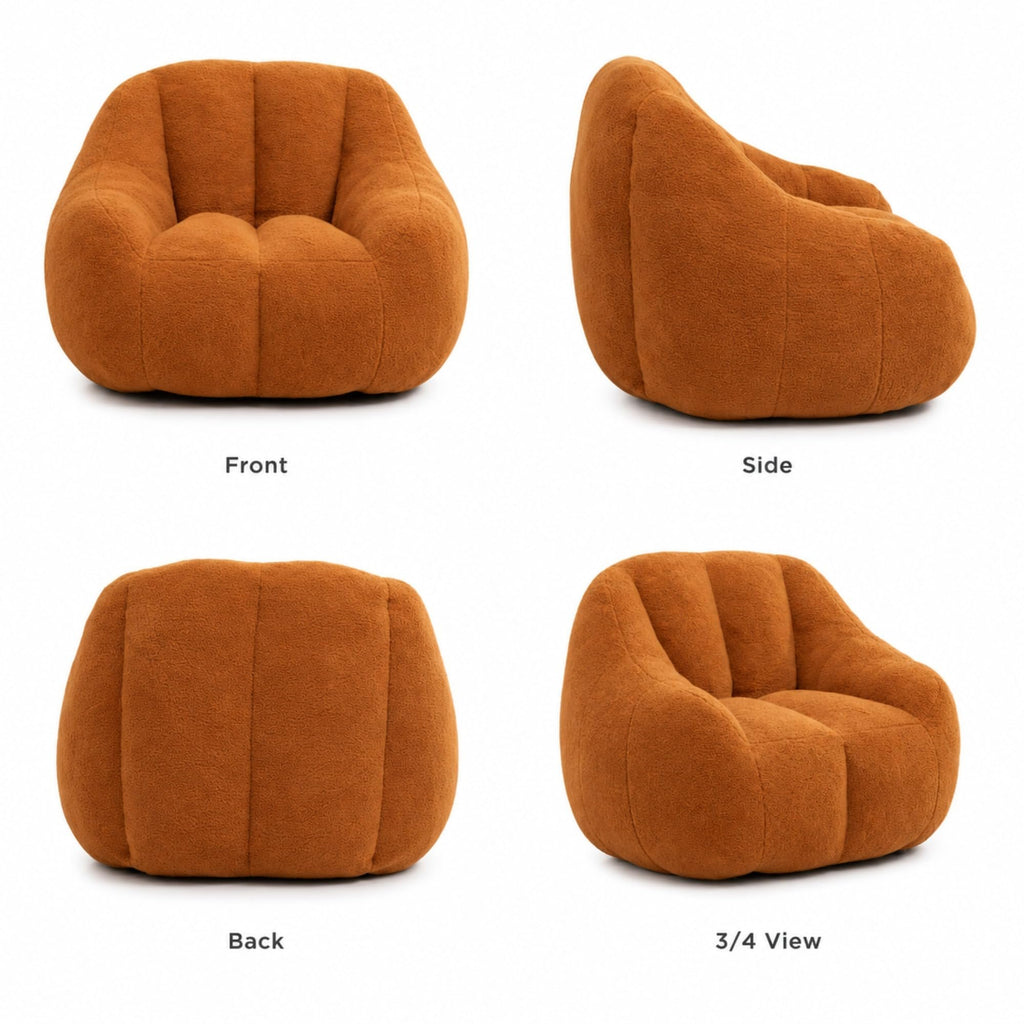 Yellow Memory Foam Bean Bag Chair D42181