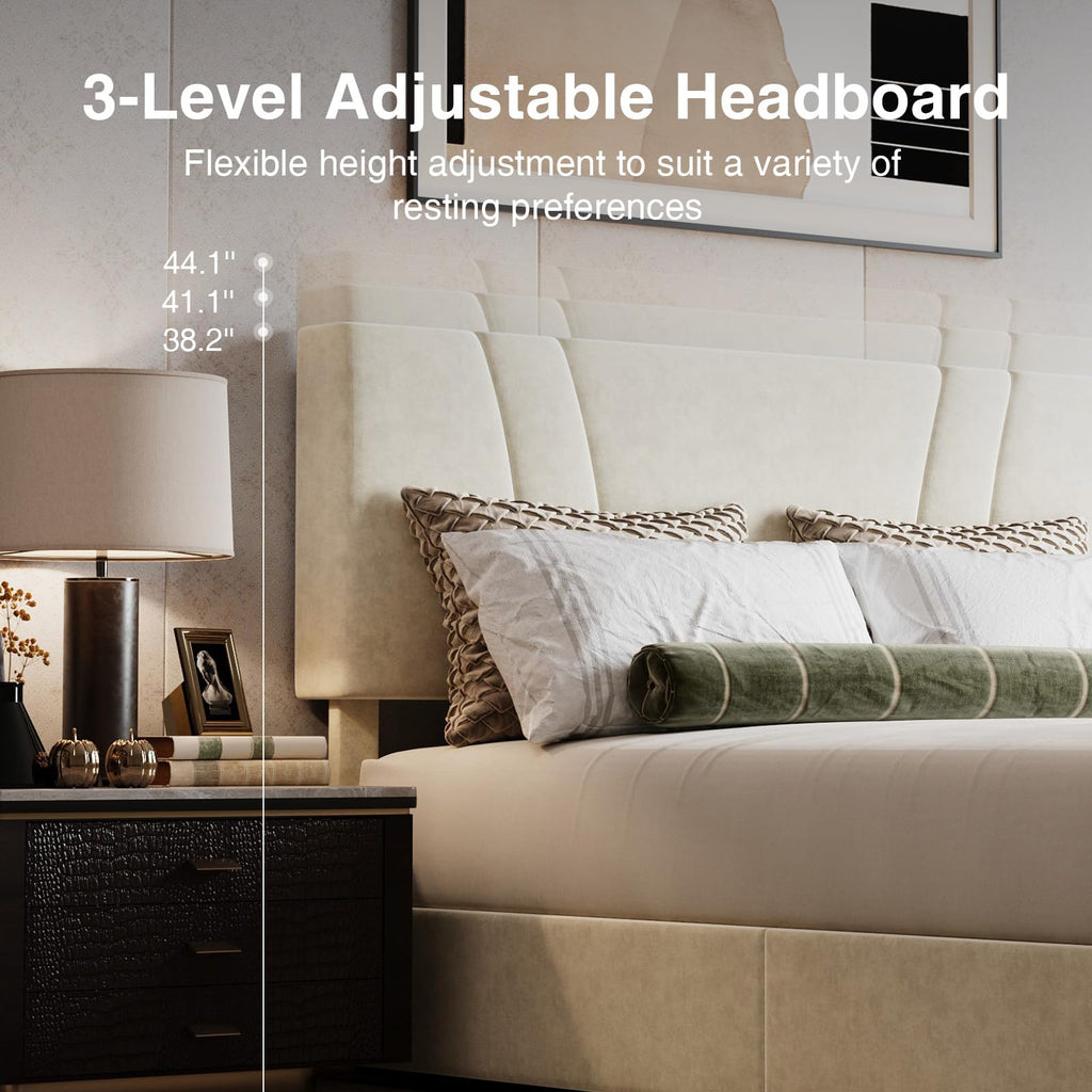 White Queen Lift Up Storage Bed Frame K654822