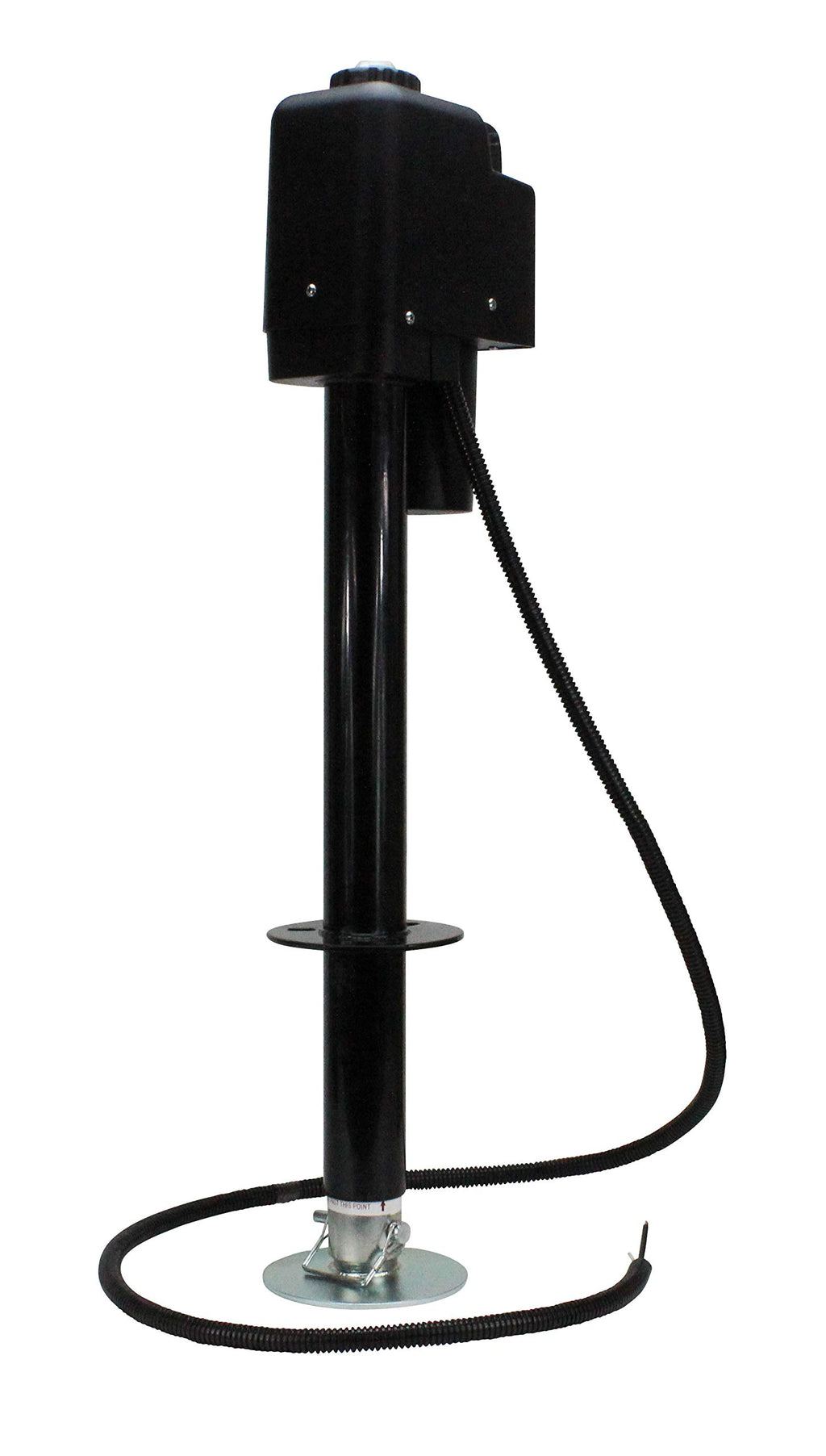 Electric A-Frame Tongue Jack with LED Work Light and Ground Wiring, 3,650 lbs. Capacity, Black H819