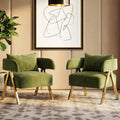 Green Velvet Accent Chairs Set of 2 H8035
