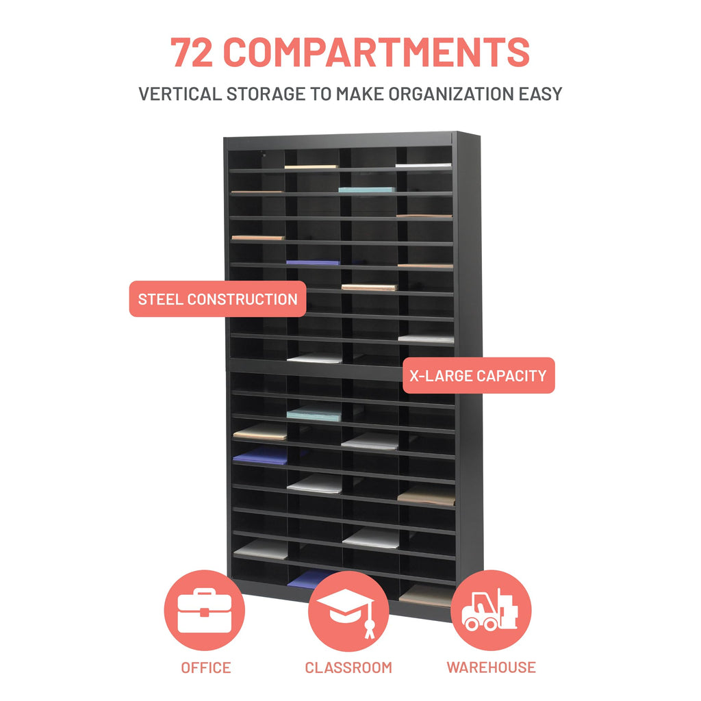 72 Compartments Steel Mail Sorter G9273