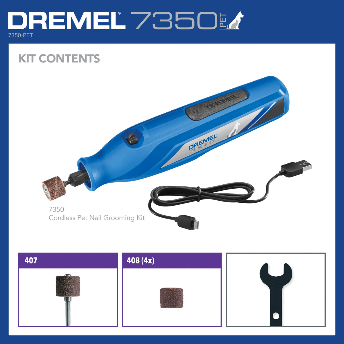 Dog Nail Grinder Pet Grooming Kit Z489990