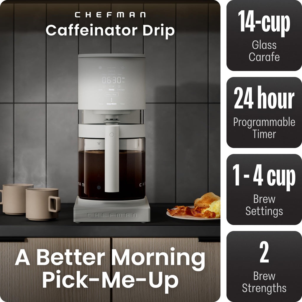 Programmable Drip Coffee Maker, 14-Cup Glass Carafe X71422