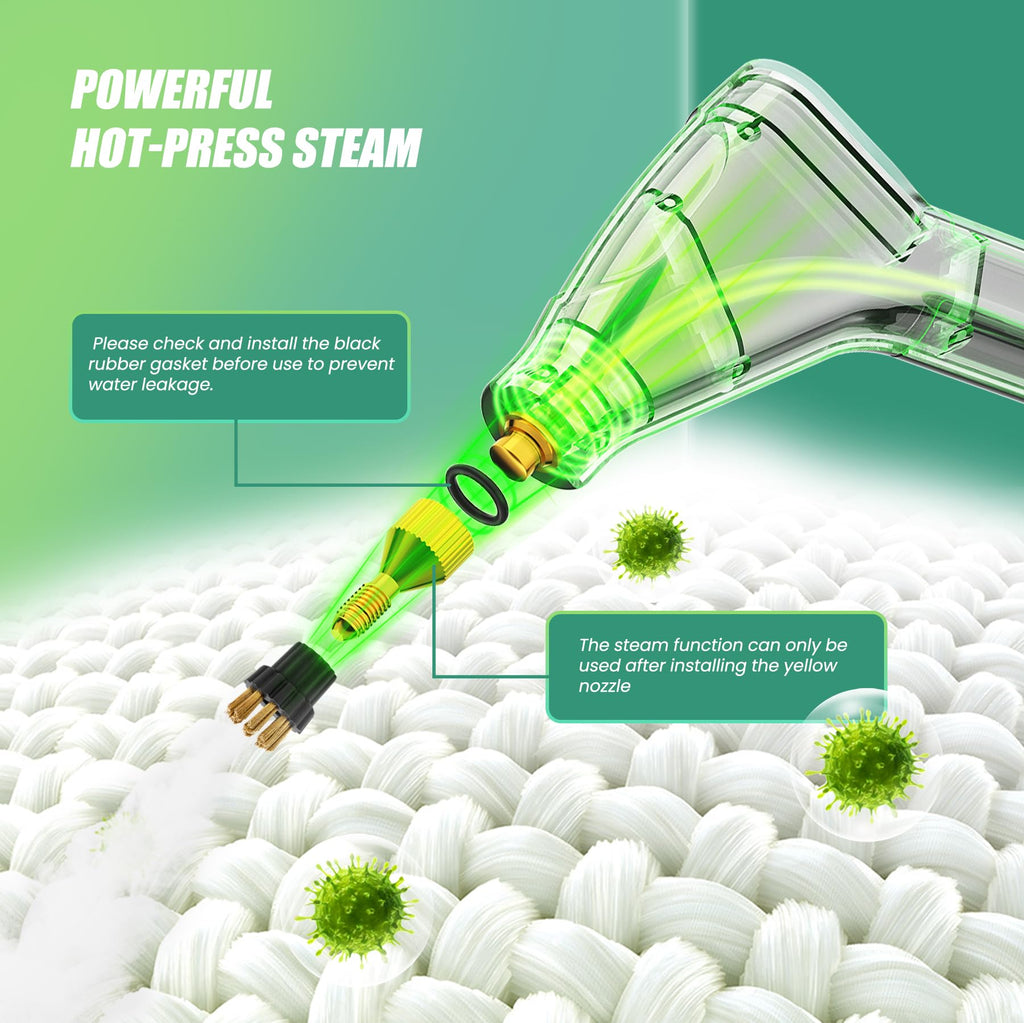 1.2L Portable Handheld Steam Cleaner with 14pcs Accessories B79534