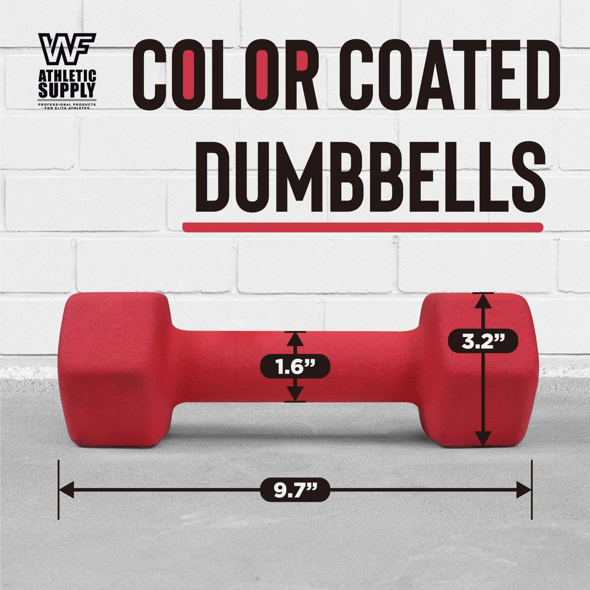 Neoprene Dumbbells Hand Weights with Non-Slip Grip T842