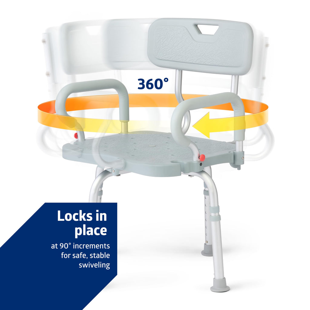 Swivel Bath Chair with Backrest Y6835