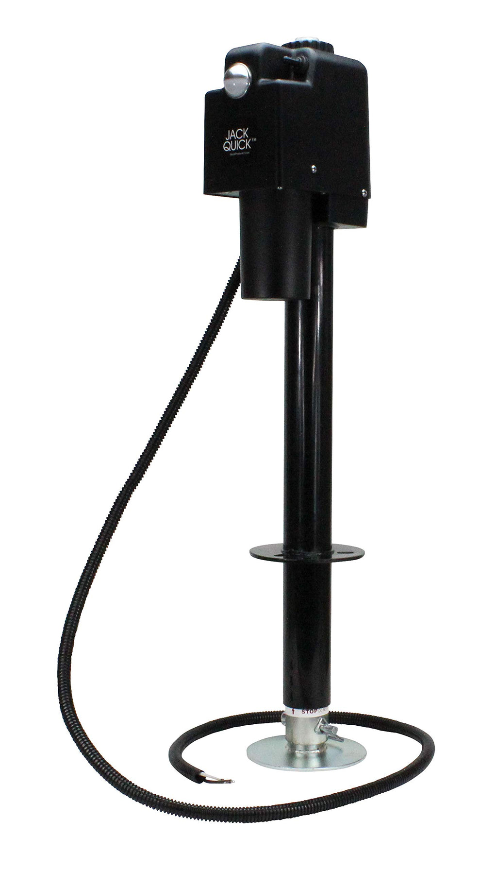 Electric A-Frame Tongue Jack with LED Work Light and Ground Wiring, 3,650 lbs. Capacity, Black H819