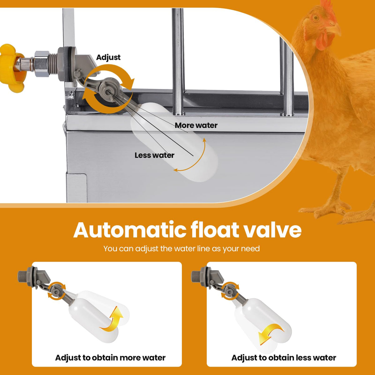 Stainless Steel Chicken Waterer C574015