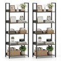 5-Tier Wooden Bookshelf Set of 2 M4496
