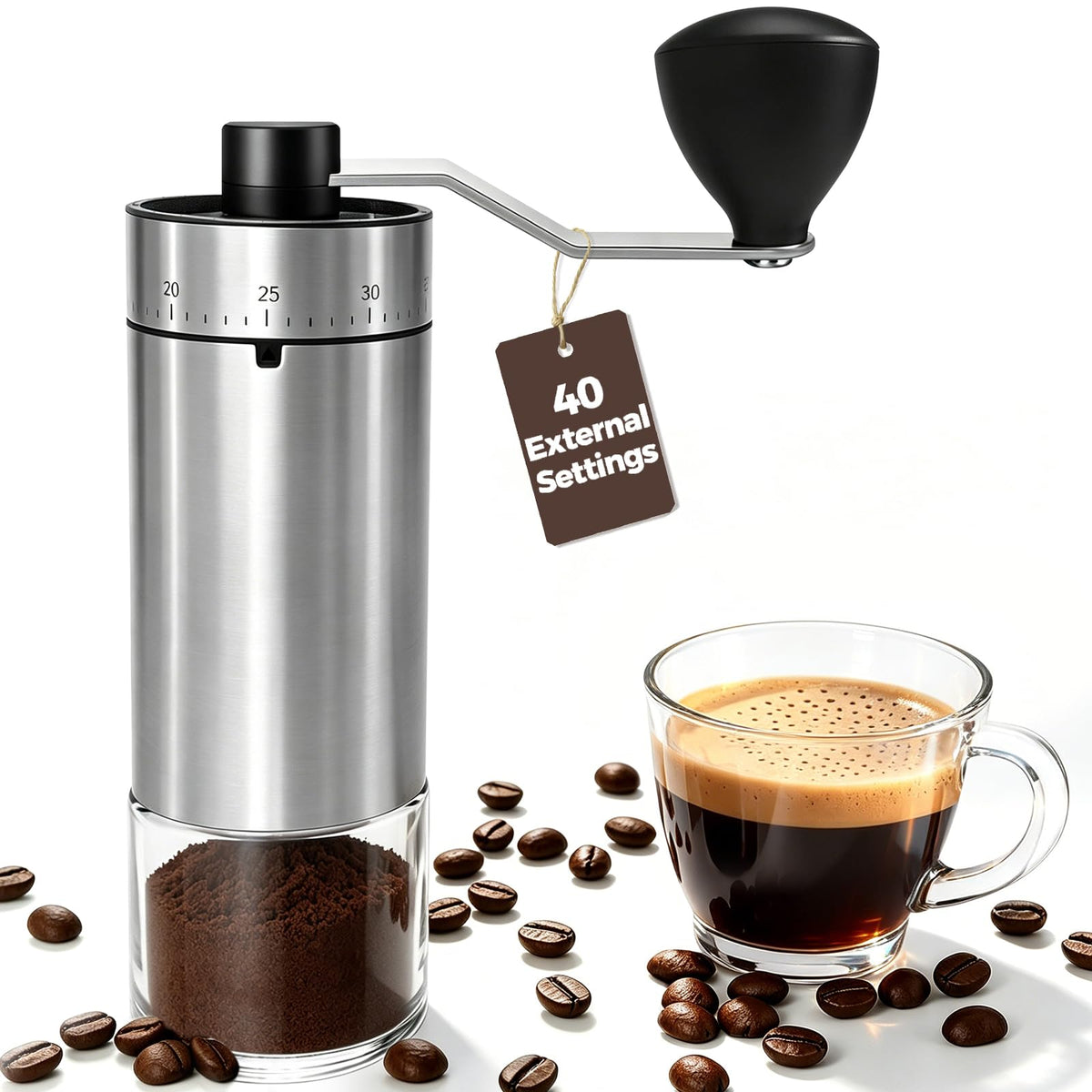 Manual Coffee Grinder with Ceramic Conical Burr Z36633