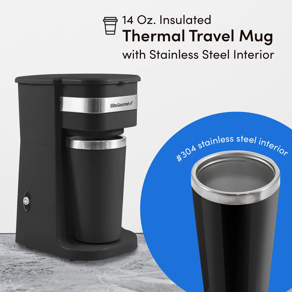 Black Single-Serve Compact Coffee Maker K617