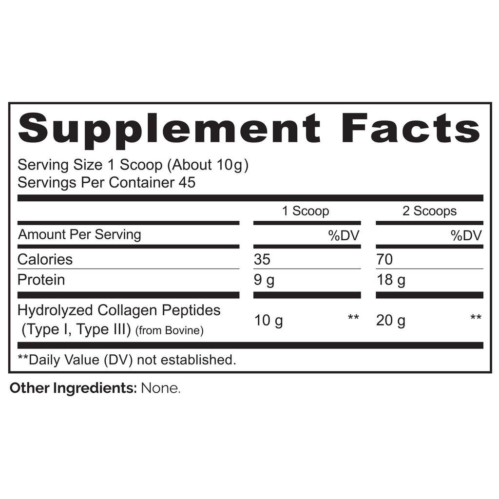 Collagen Peptide Powder 16 Oz Unflavored H9321