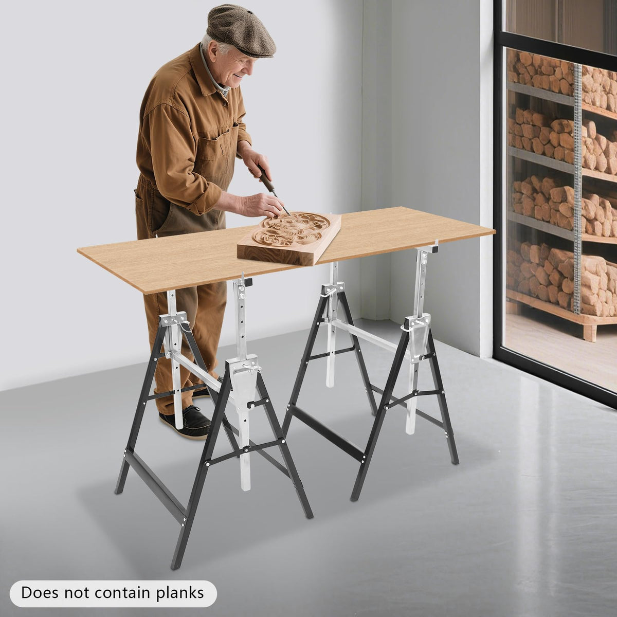 Heavy Duty 2-Pack Folding Sawhorse C23387