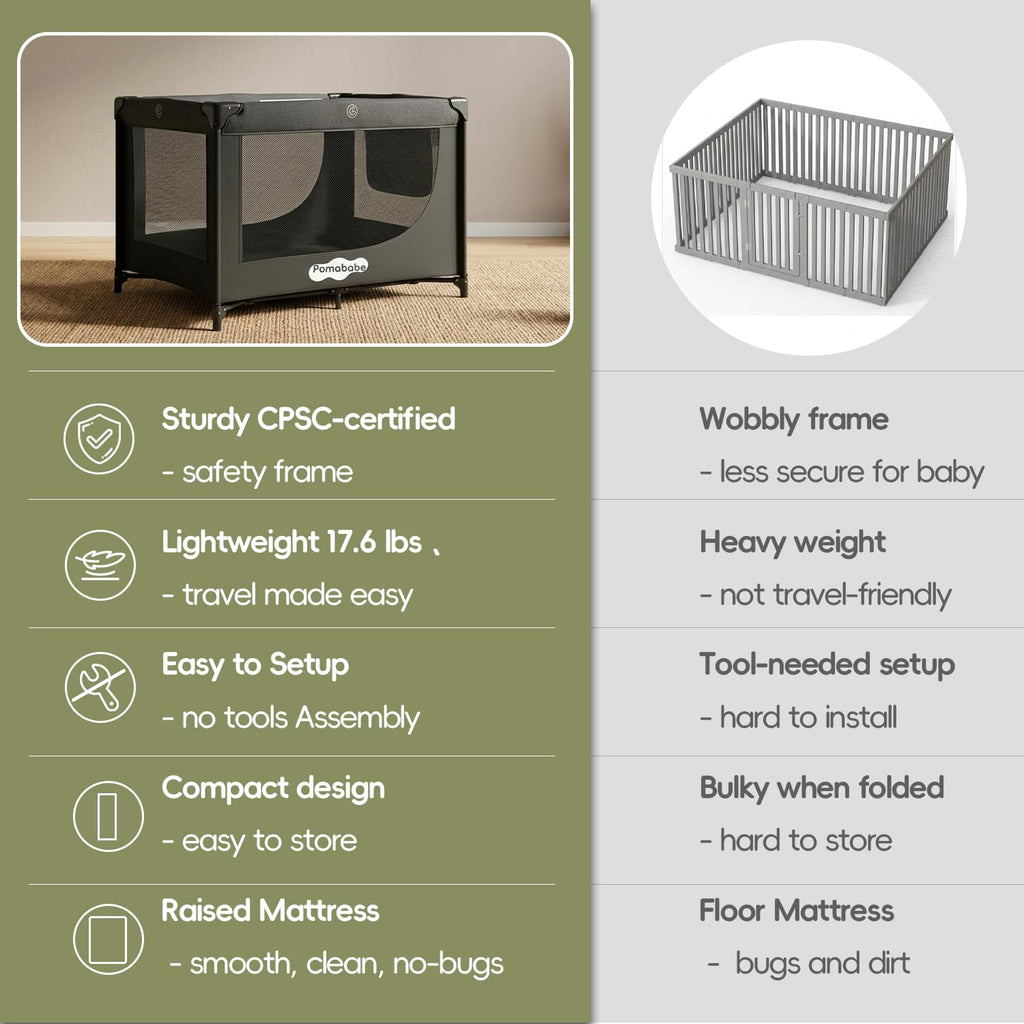 Portable Black Baby Playard G248761