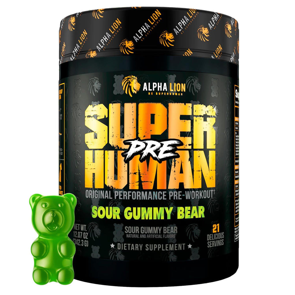 Pre Workout Powder with Beta Alanine, L-Taurine & Caffeine, 21 Servings Sour Gummy Bear O234185