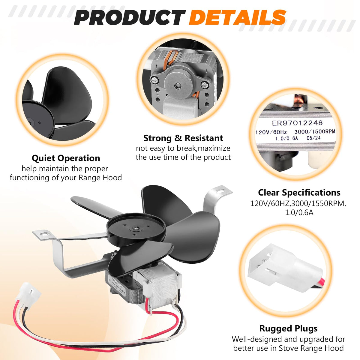 Range Hood Fan Motor T21808