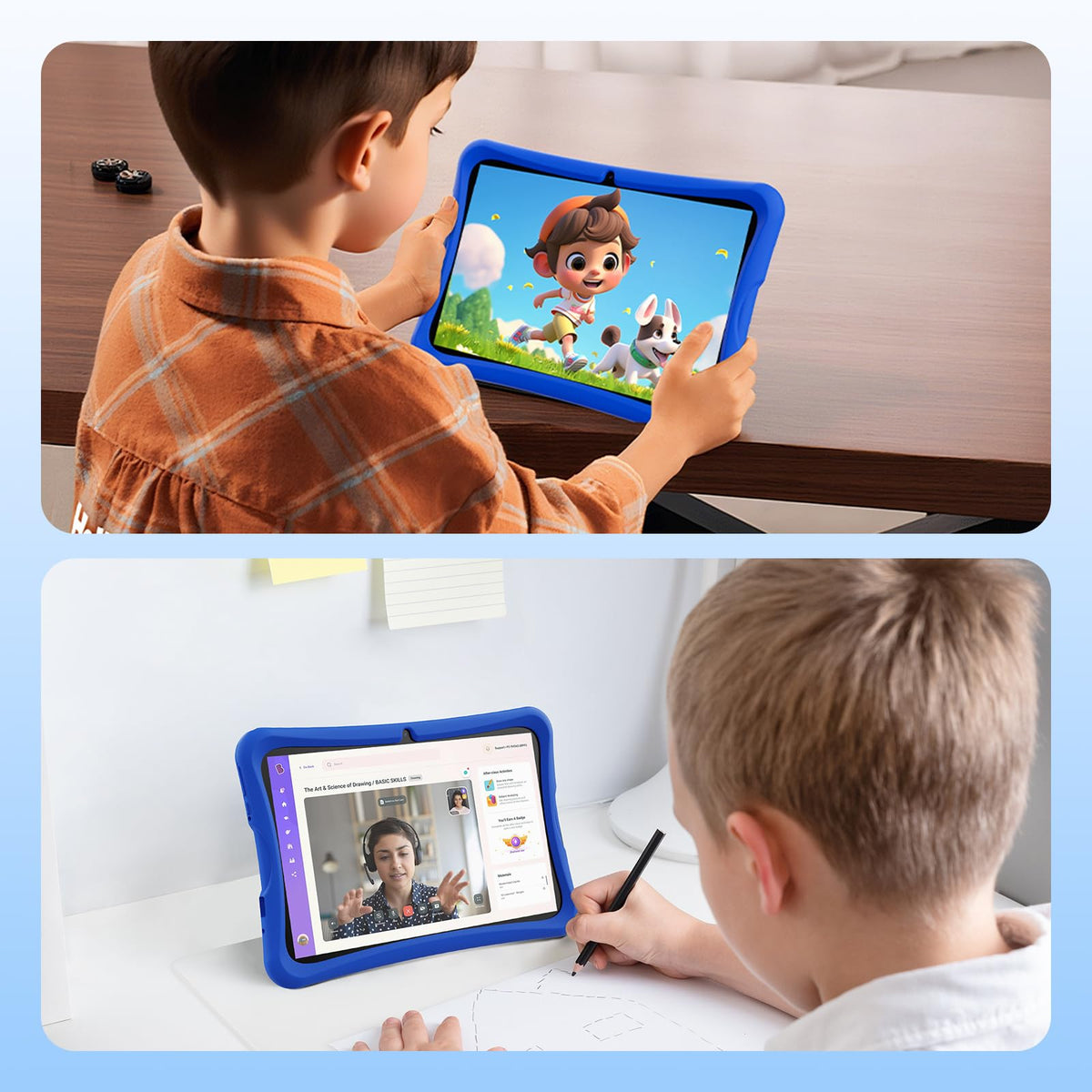 10.1" Kids Tablet 6GB RAM 32GB ROM Android 15 GO Blue I729350