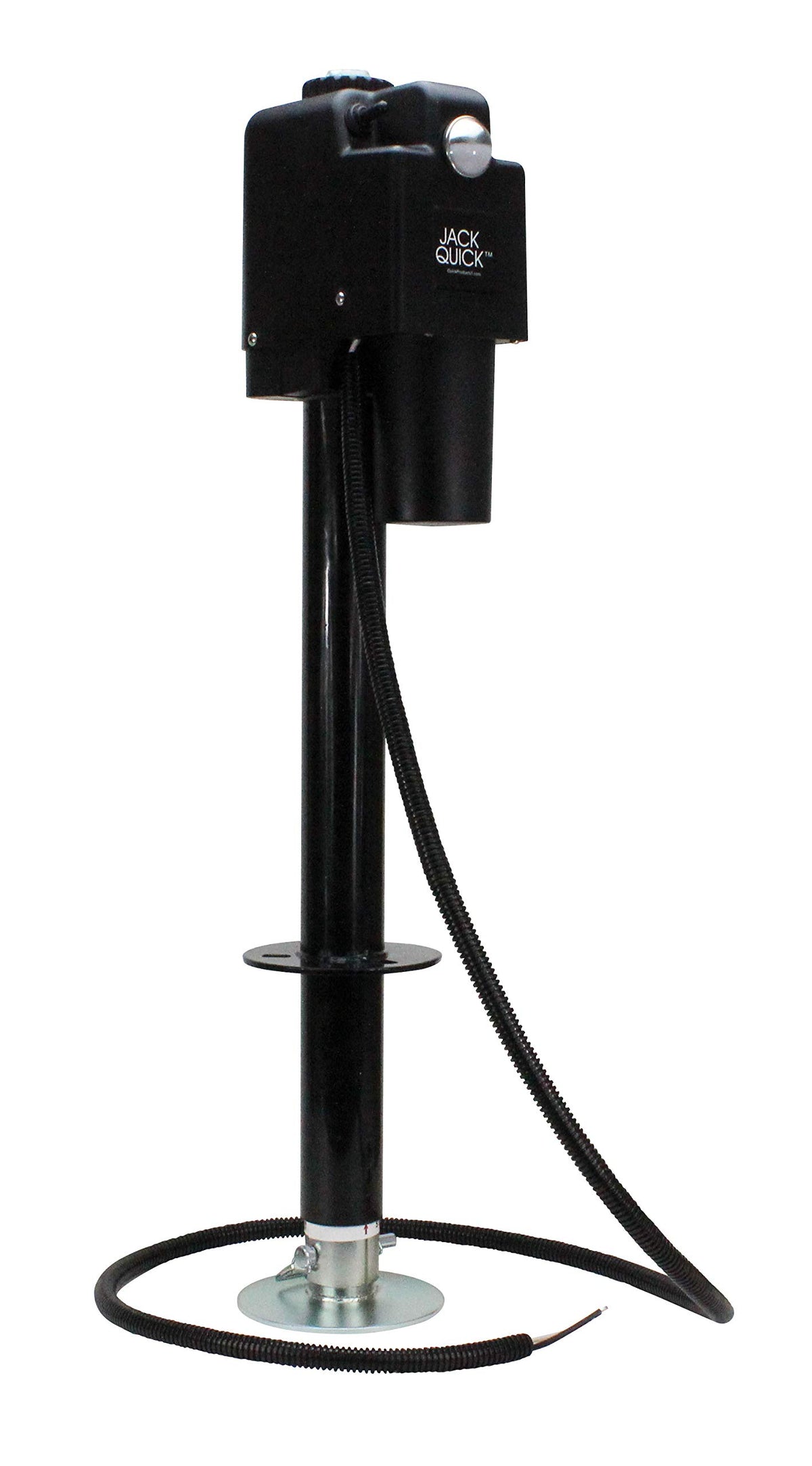 Electric A-Frame Tongue Jack with LED Work Light and Ground Wiring, 3,650 lbs. Capacity, Black H819
