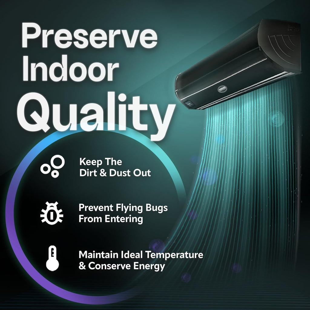 36 Inch Black Wall Mounted Air Curtains M768834