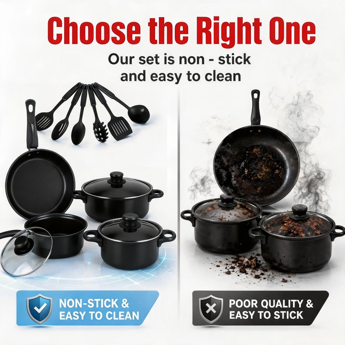 12 Piece Non Stick Cookware Set Q3447