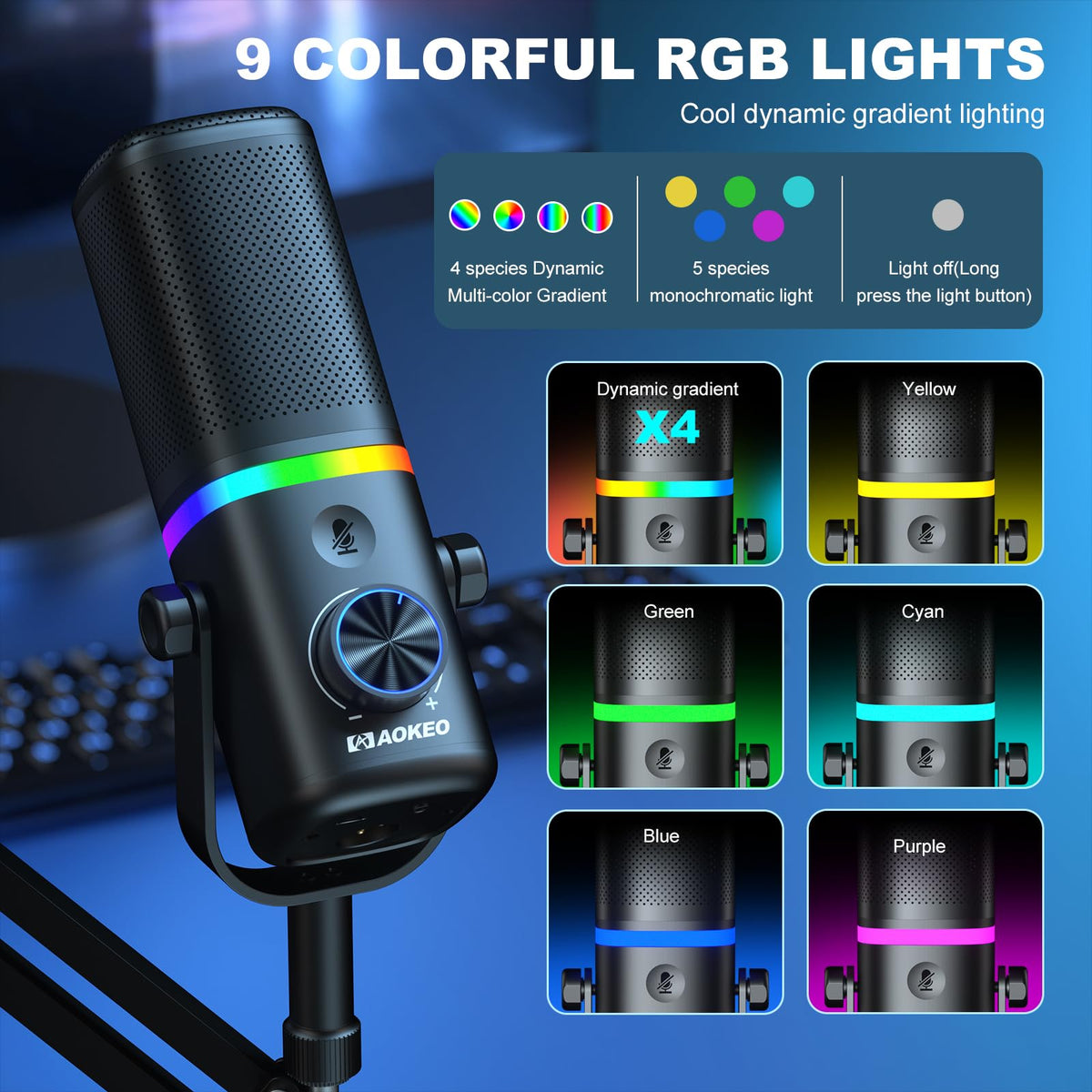 USB Condenser Gaming Microphone with Mic Arm B180