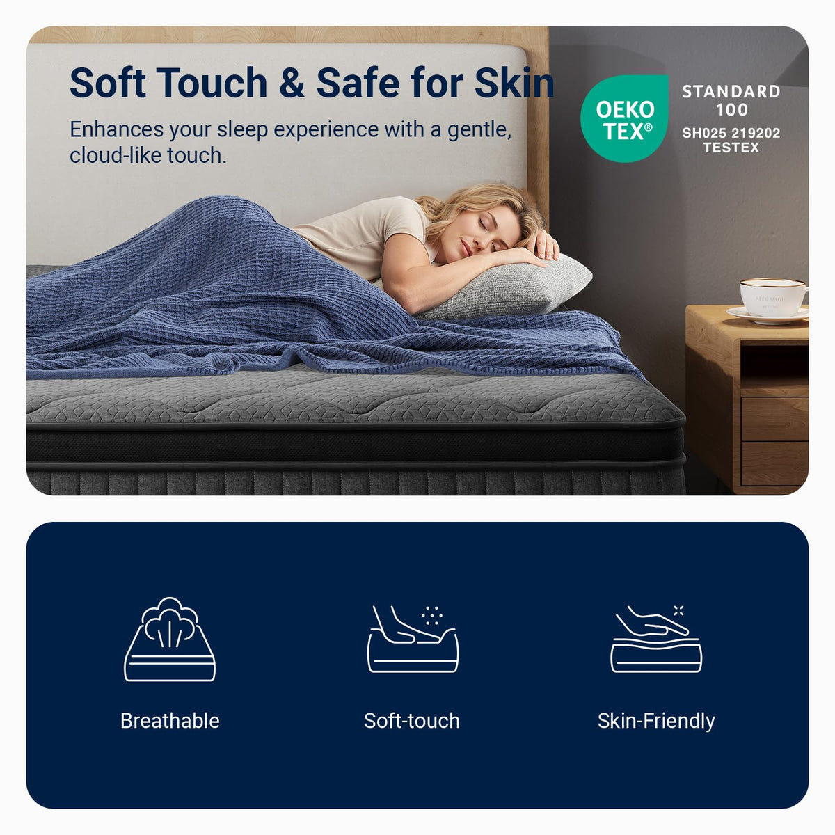 10 Inch Full Size Medium Firm Hybrid Mattress U70056