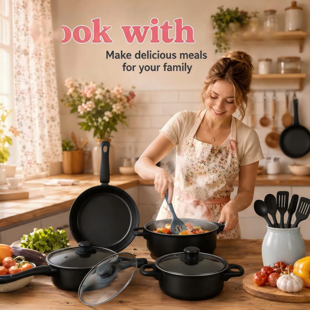 12 Piece Non Stick Cookware Set Q3447