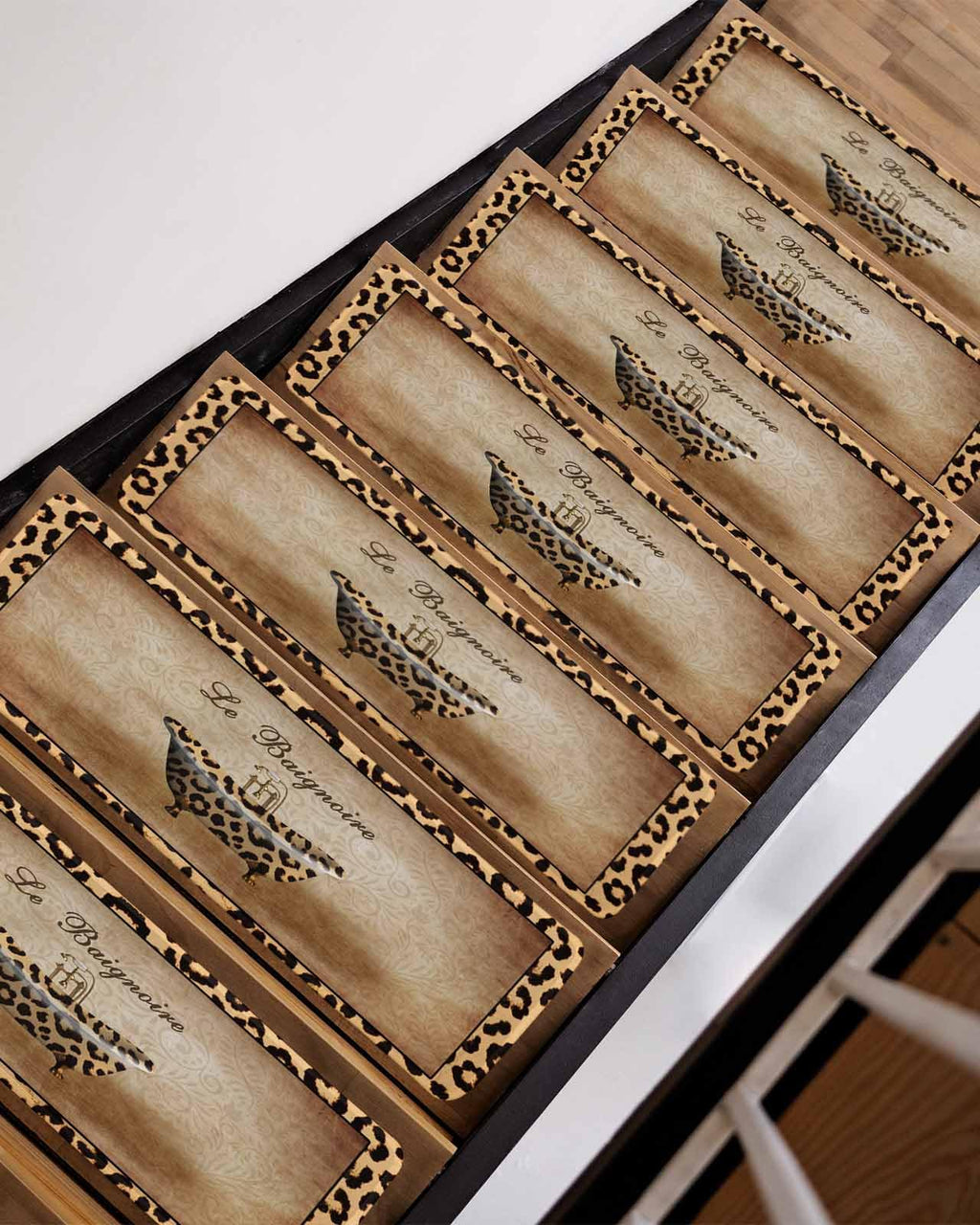 Abstract Art Non Slip Stair Treads 8x30 Inch 4PCS G8499
