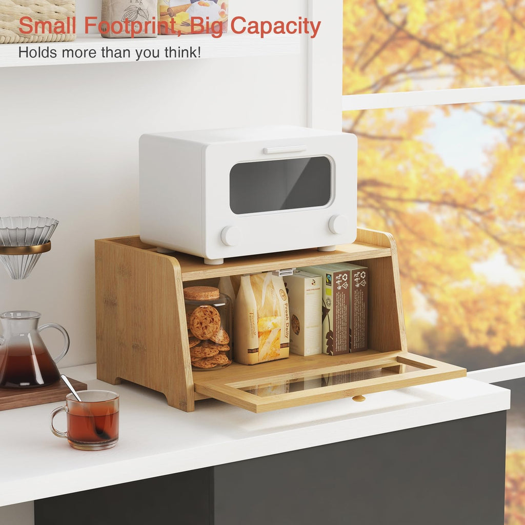 Wood Bread Box with Window M863