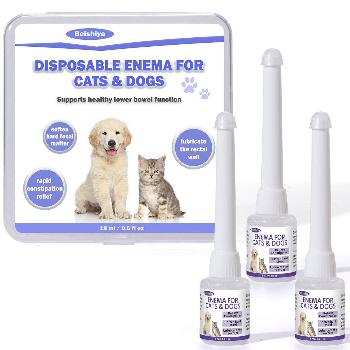 Disposable Enema for Cats & Dogs 6 mL Syringe 3 Pack G822