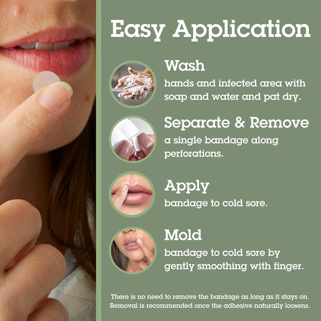 Cold Sore Healing Patches, 12 Bandages T376