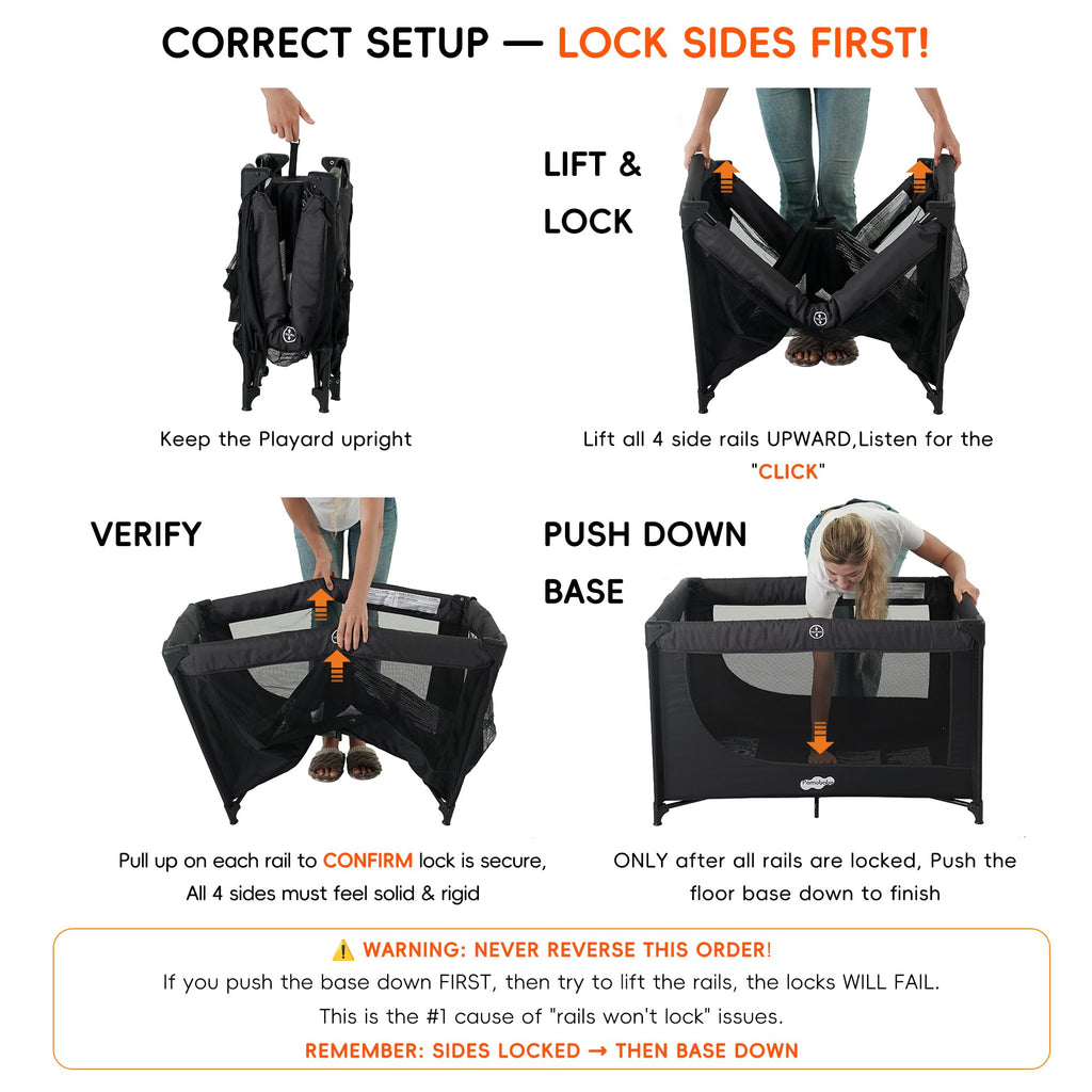 Portable Black Baby Playard G248761
