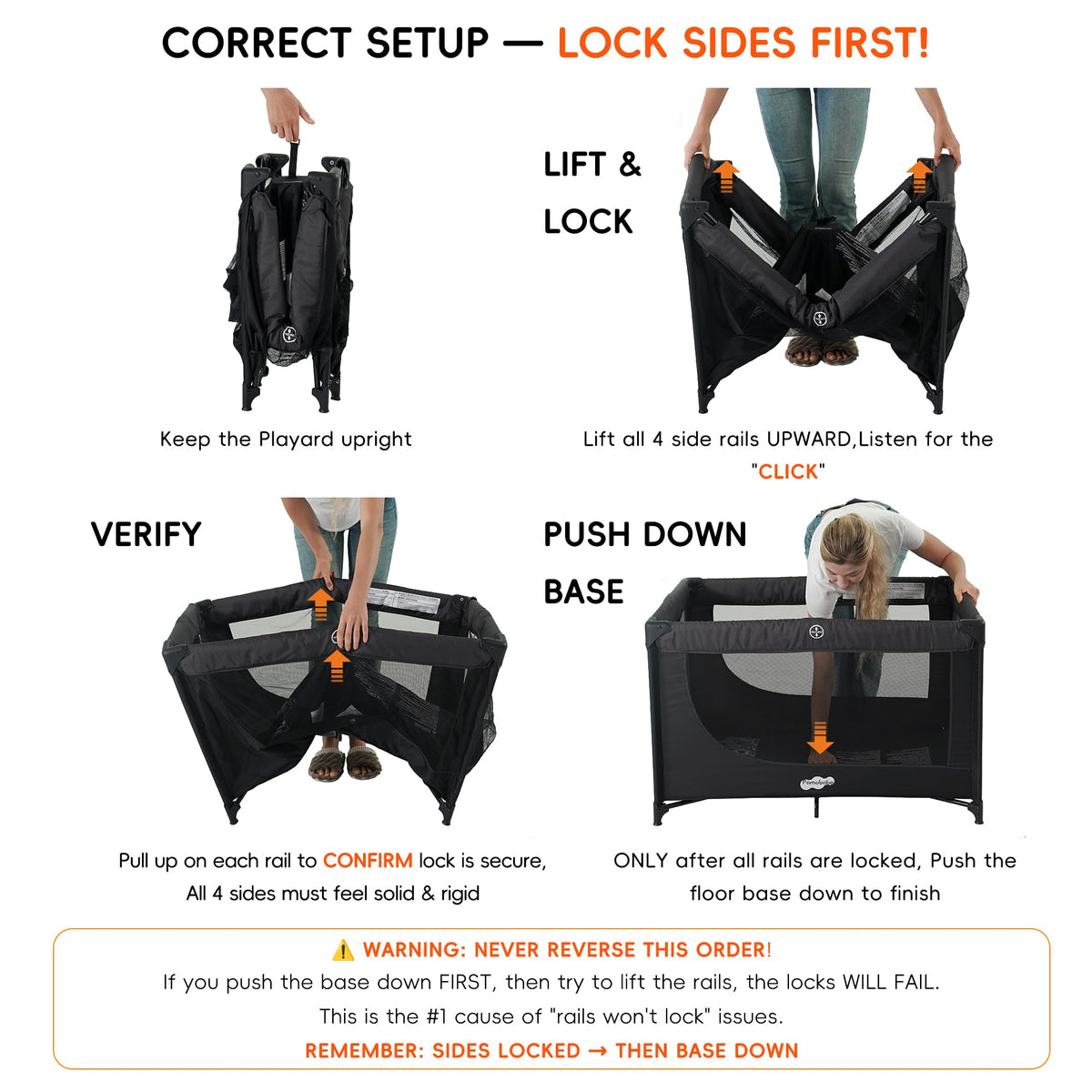 Portable Black Baby Playard G248761