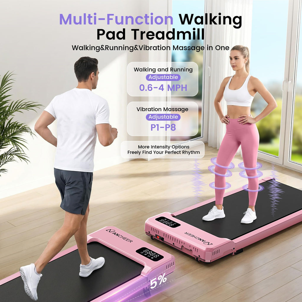 Under Desk Treadmill with Vibration Plate & Incline V845