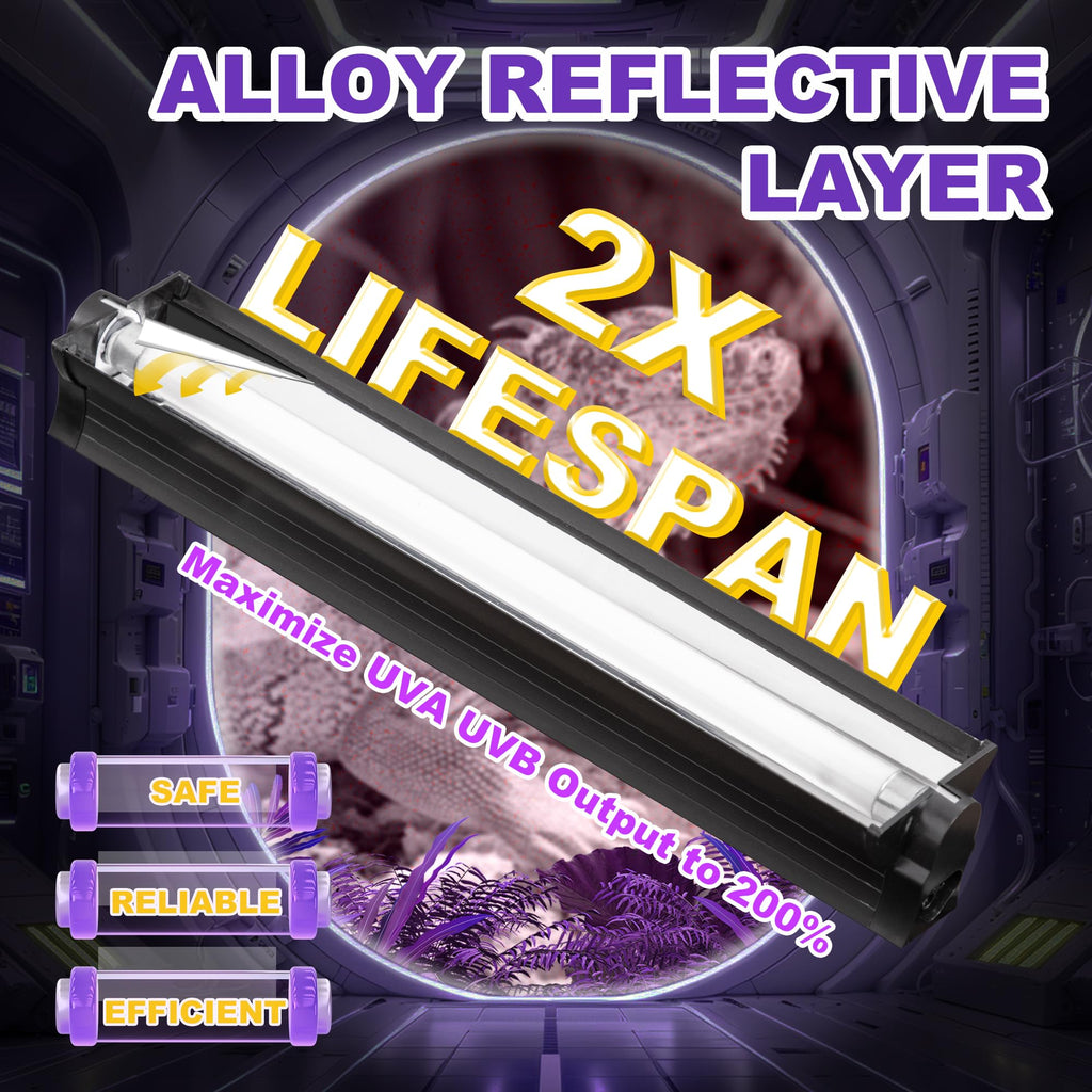 8W 10.0 UVB Reptile Light Fixture B925