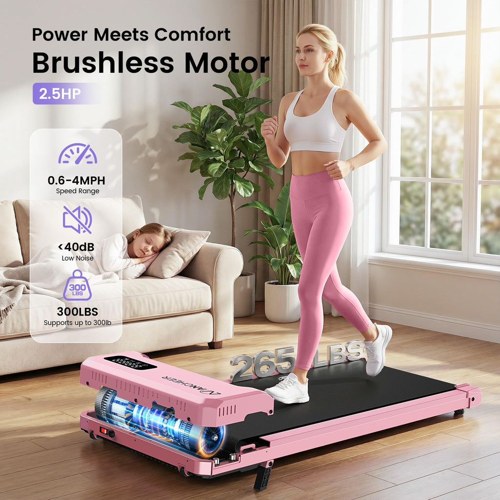 Under Desk Treadmill with Vibration Plate & Incline V845