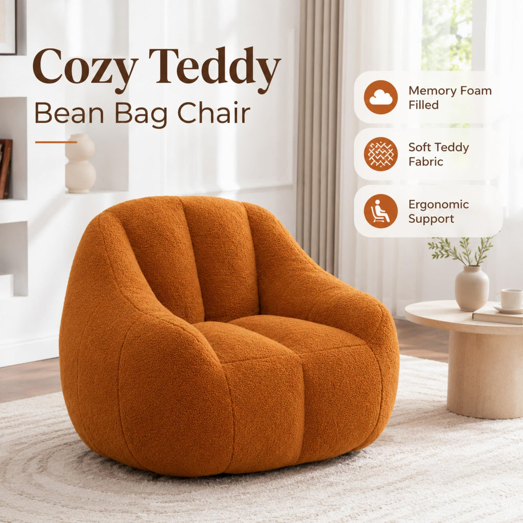Yellow Memory Foam Bean Bag Chair D42181
